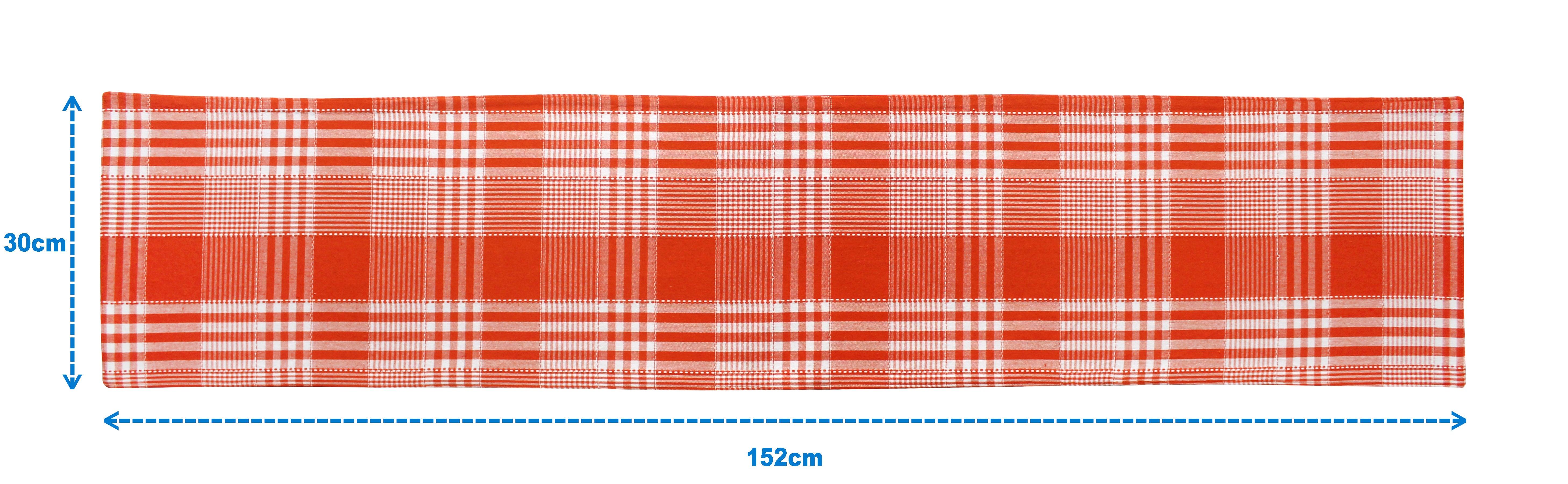 Cotton Track Dobby Orange Table Runner