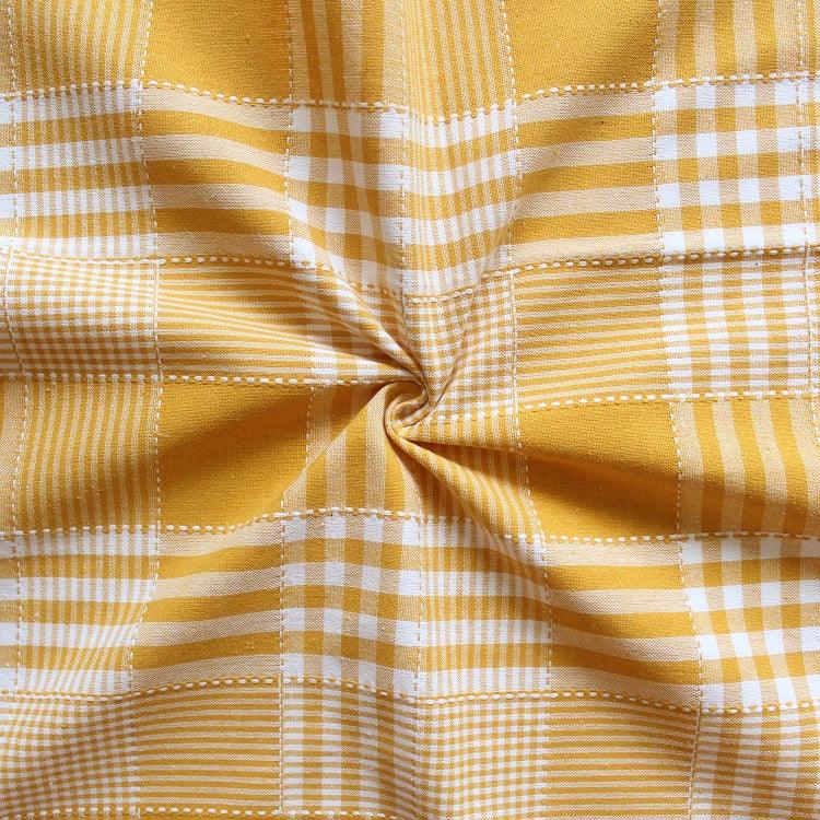 Cotton Track Dobby Yellow Table Runner