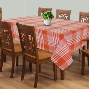 Cotton Track Dobby Orange 8 Seater Table Cloths Pack Of 1 freeshipping - Airwill