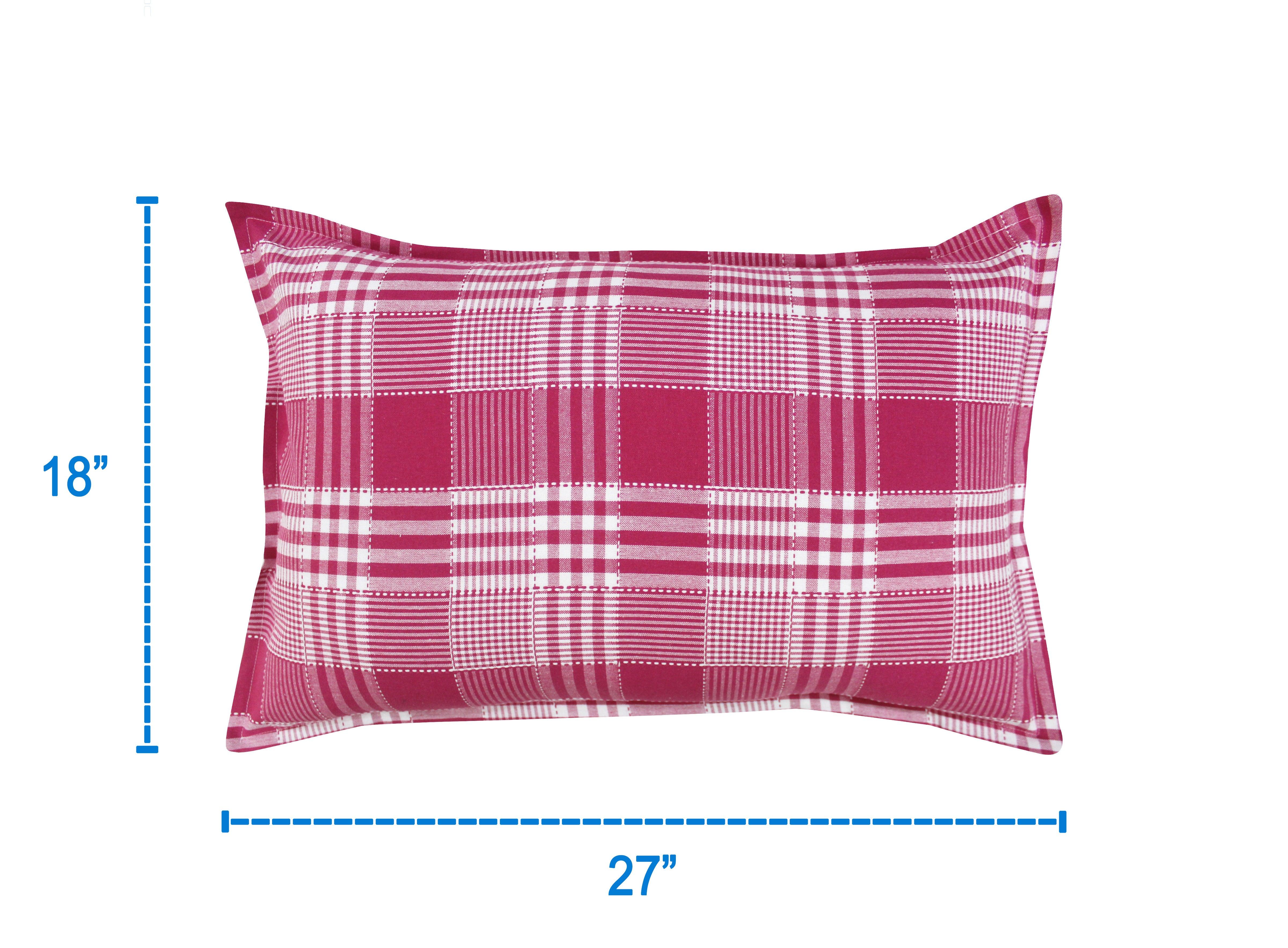 Cotton Track Dobby Rose Pillow Covers Pack Of 2