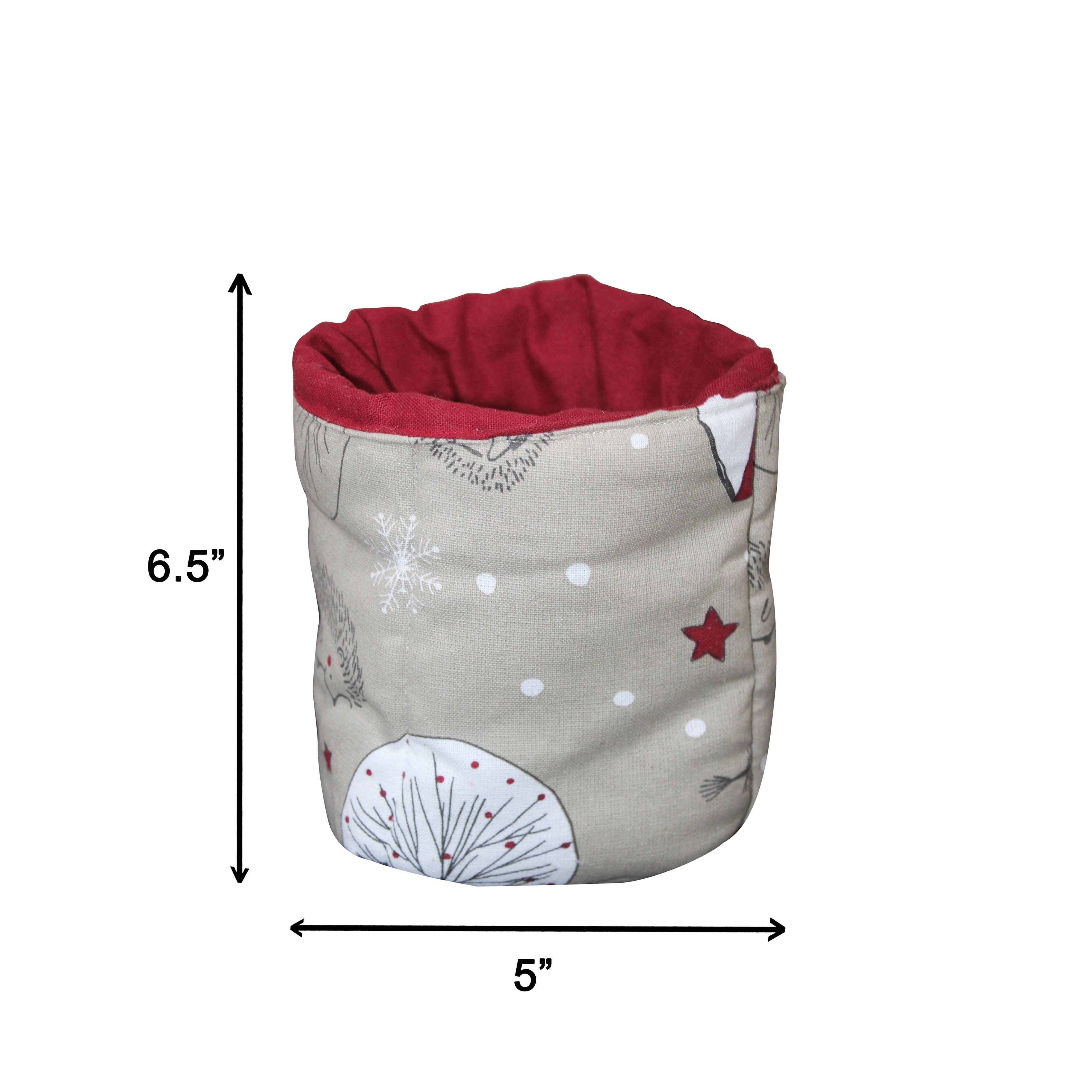 Cotton Printed Star and Dot Fruit Basket