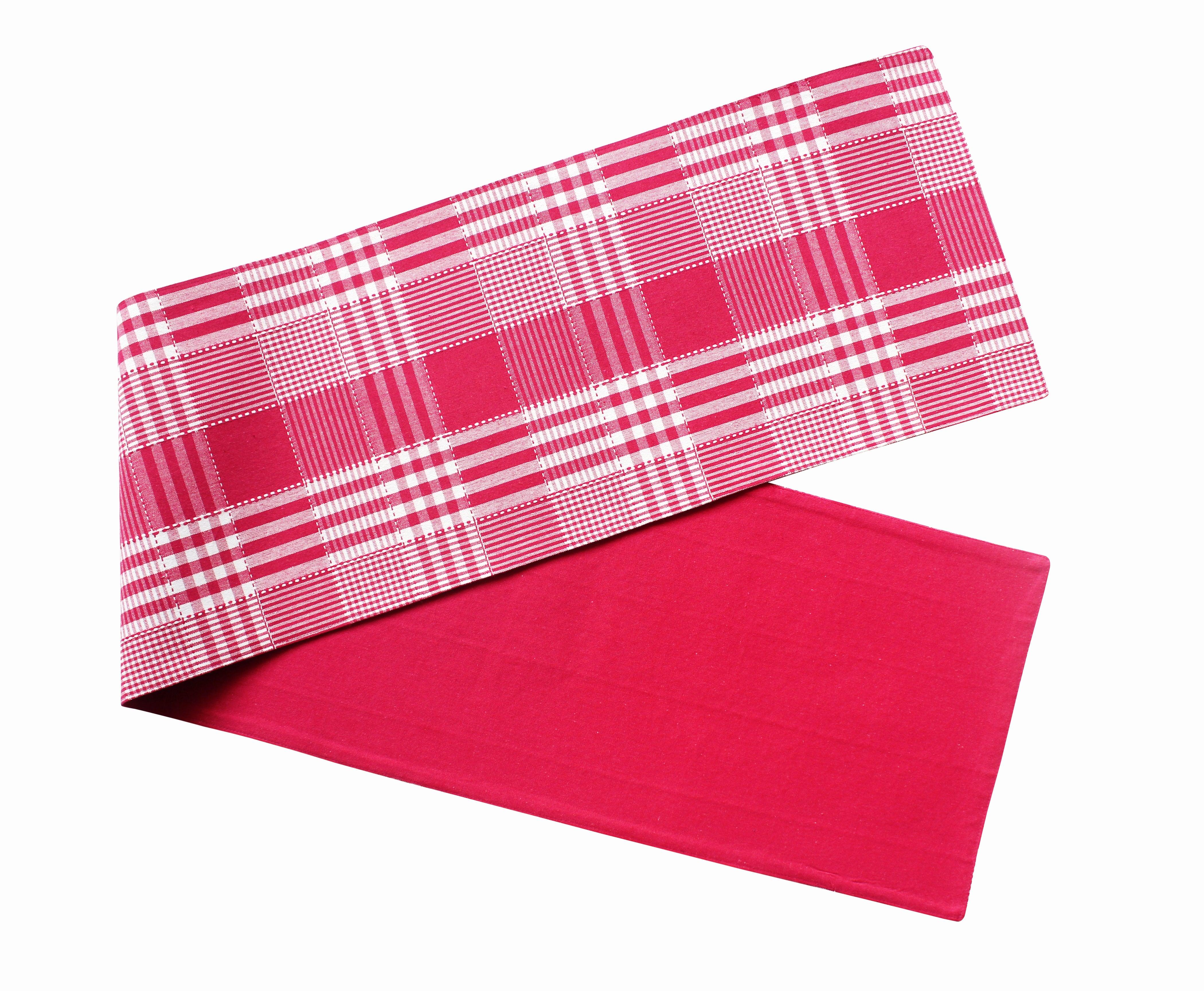 Cotton Track Dobby Rose Table Runner
