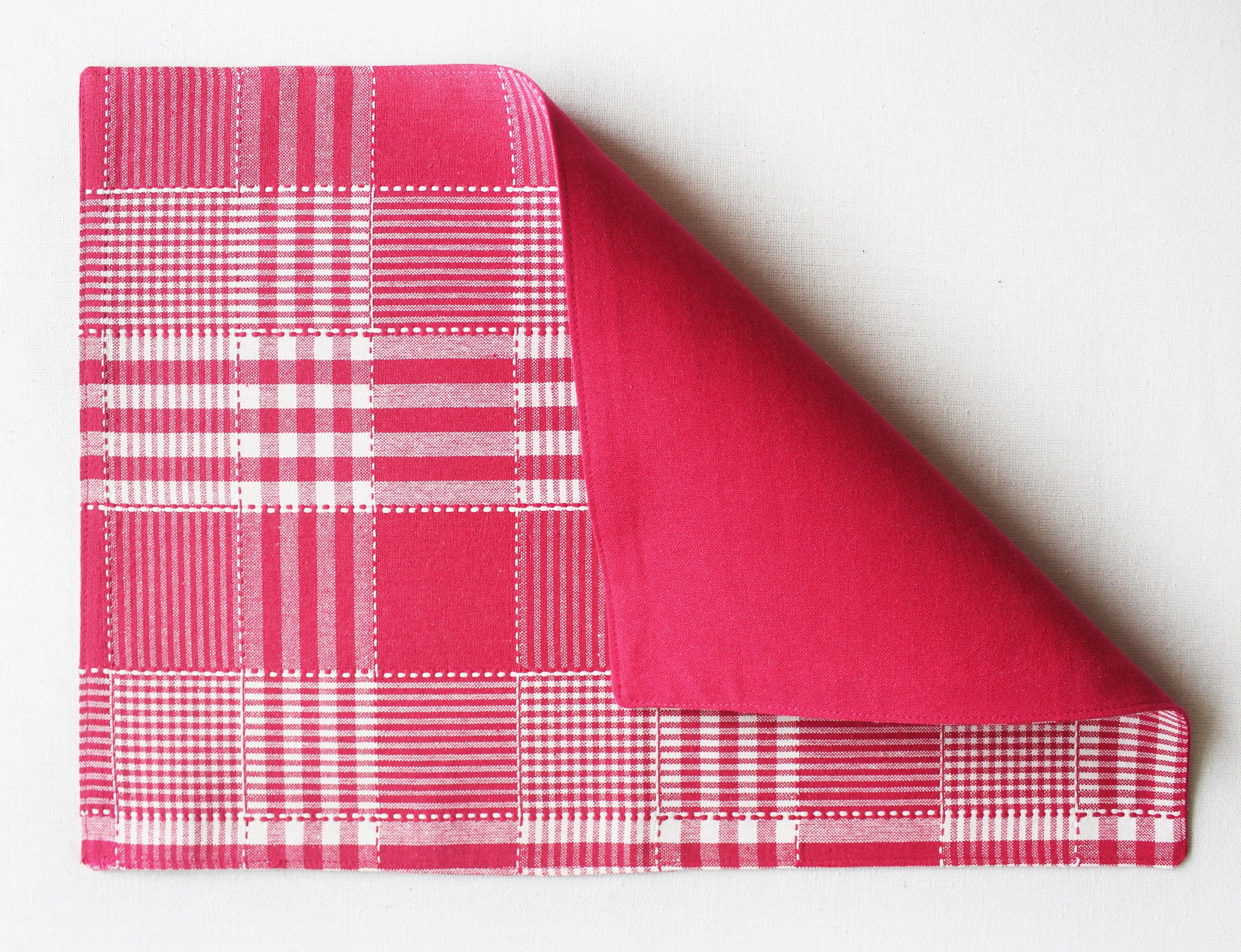 Cotton Track Dobby Pink Table Placemats Pack of 4