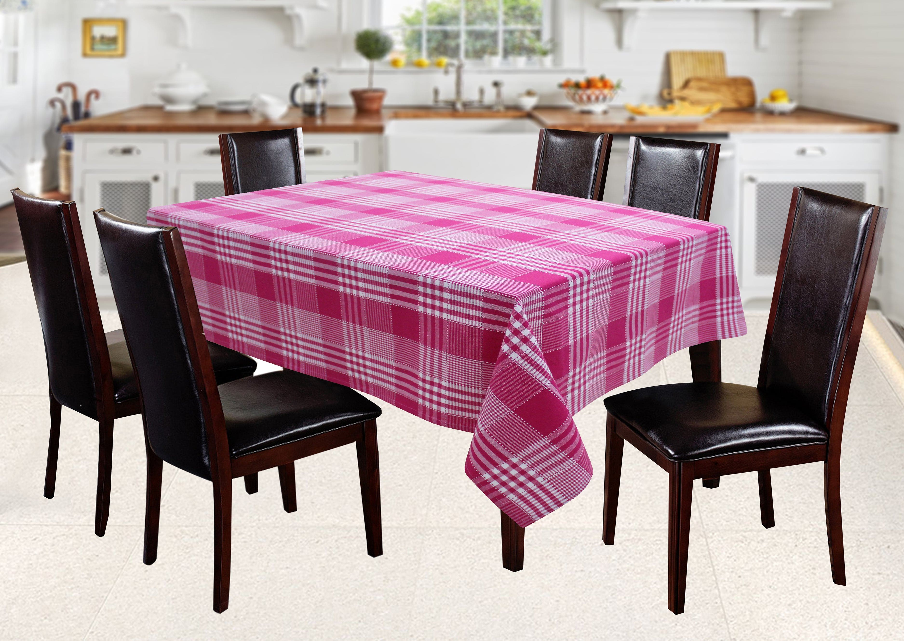 Cotton Track Dobby Rose 4 Seater Table Cloths