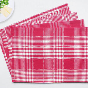 Cotton Track Dobby Pink Table Placemats Pack of 4 freeshipping - Airwill