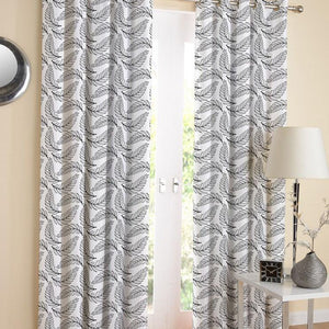Cotton Wings Leaf 7ft Door Curtains Pack Of 2 freeshipping - Airwill
