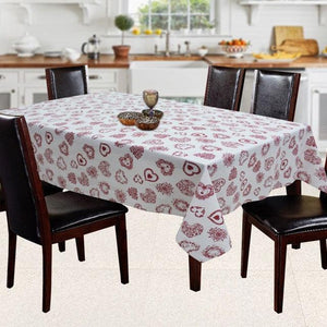 Cotton Red Heart 6 Seater Table Cloths Pack Of 1 freeshipping - Airwill