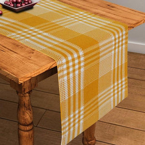 Cotton Track Dobby Yellow 152cm Length Table Runner Pack Of 1 freeshipping - Airwill