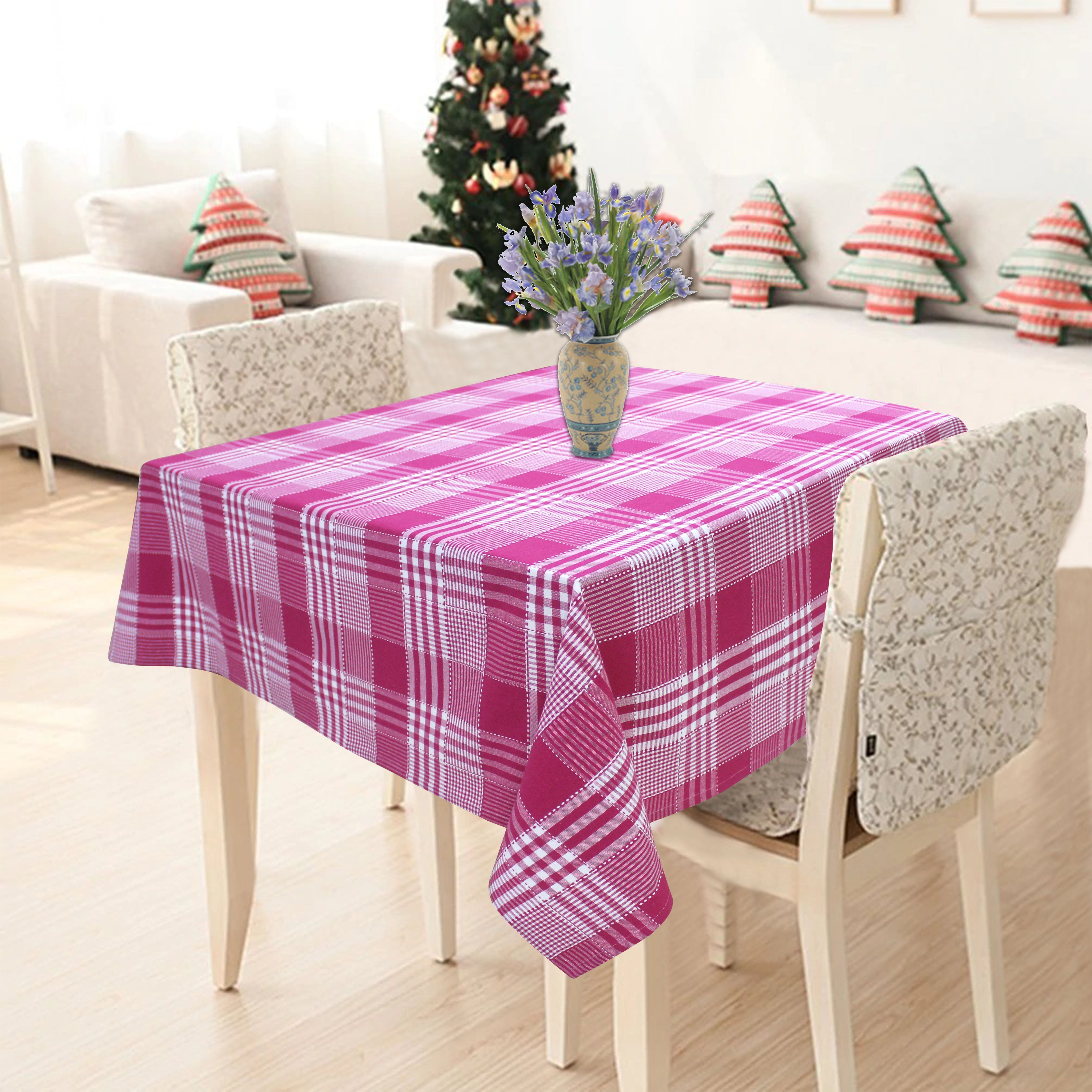 Cotton Track Dobby Rose 4 Seater Table Cloths