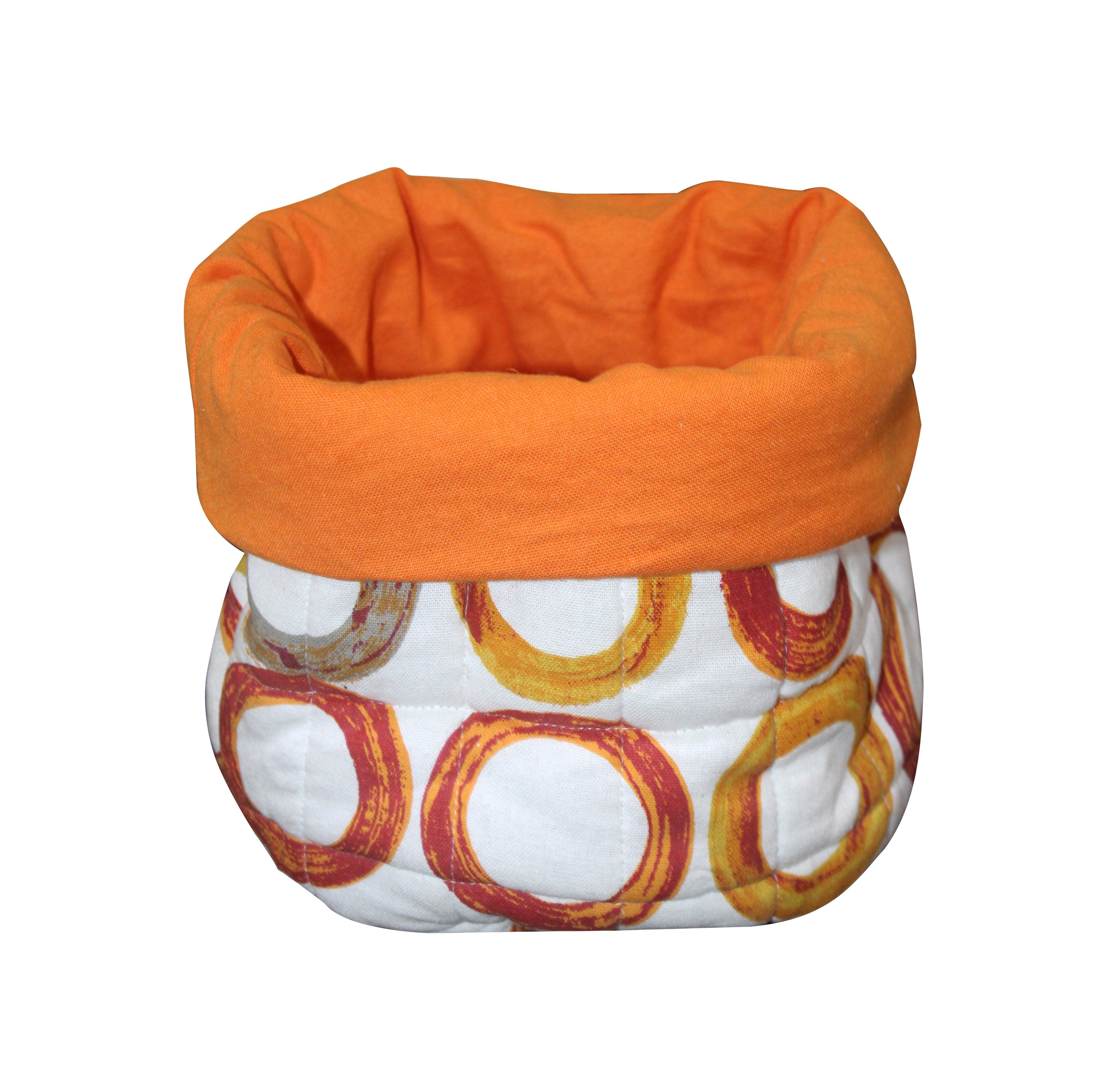 Cotton Red and Yellow Circle Fruit Basket