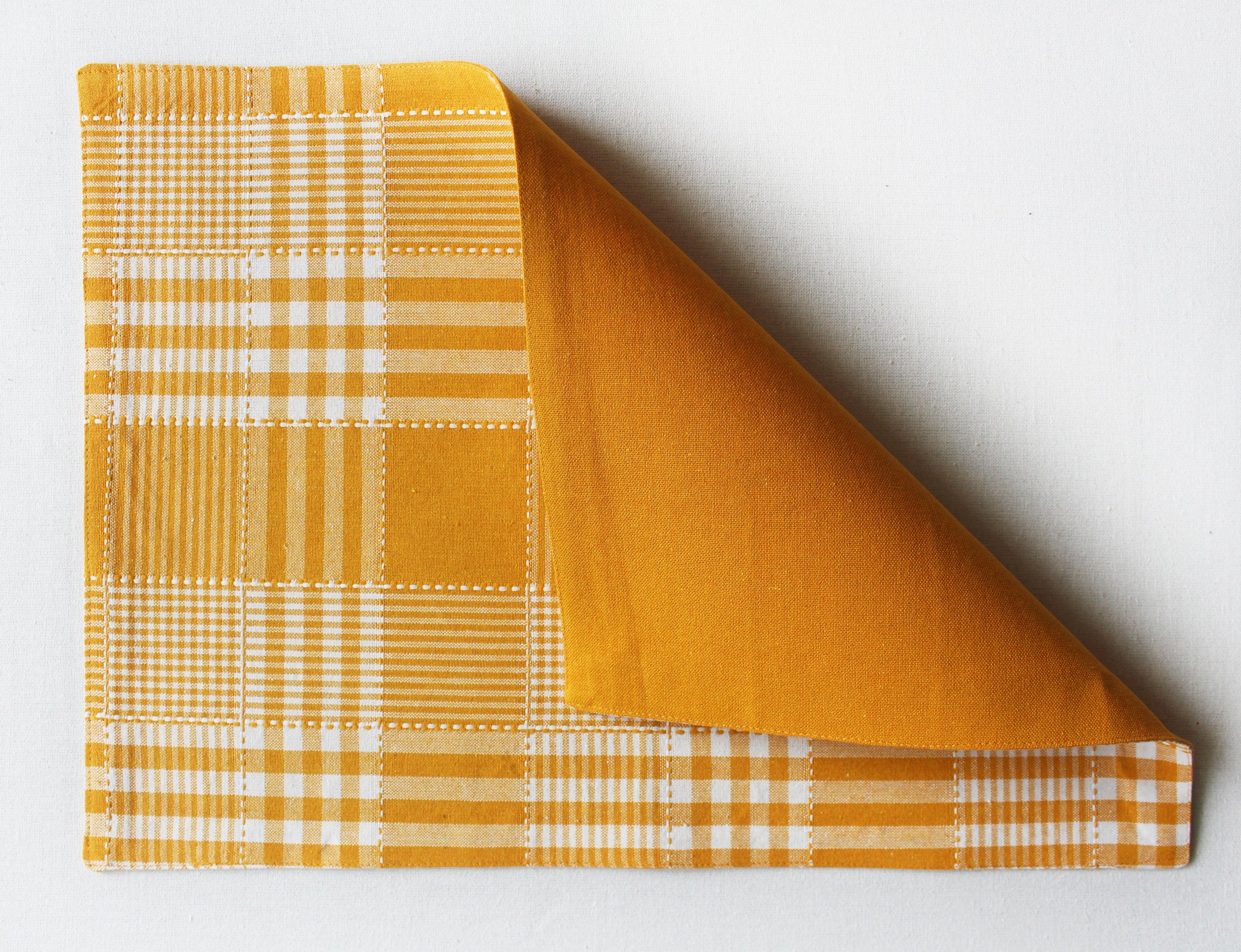 Cotton Track Dobby Yellow Table Placemats Pack Of 4