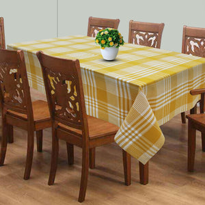 Cotton Track Dobby Yellow 8 Seater Table Cloths Pack Of 1 freeshipping - Airwill