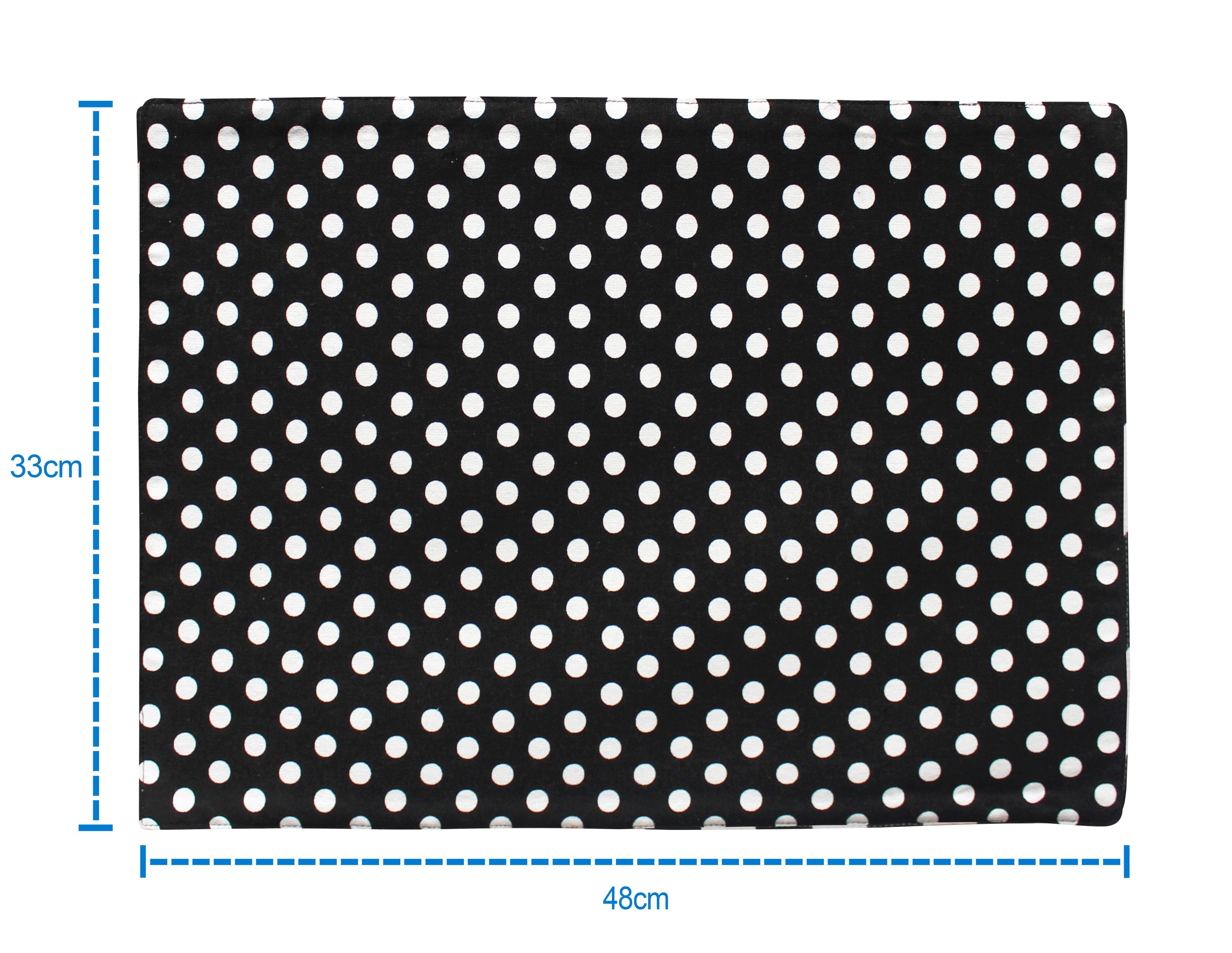Cotton Black Polka Dot Table Placemats Pack Of 4