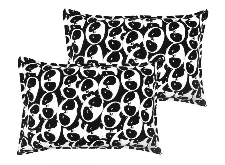 Cotton Black Panda Pillow Covers Pack Of 2