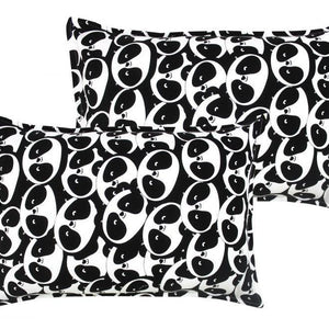 Cotton Black Panda Pillow Covers Pack Of 2 freeshipping - Airwill