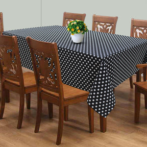 Cotton Black Polka Dot 8 Seater Table Cloths Pack Of 1 freeshipping - Airwill