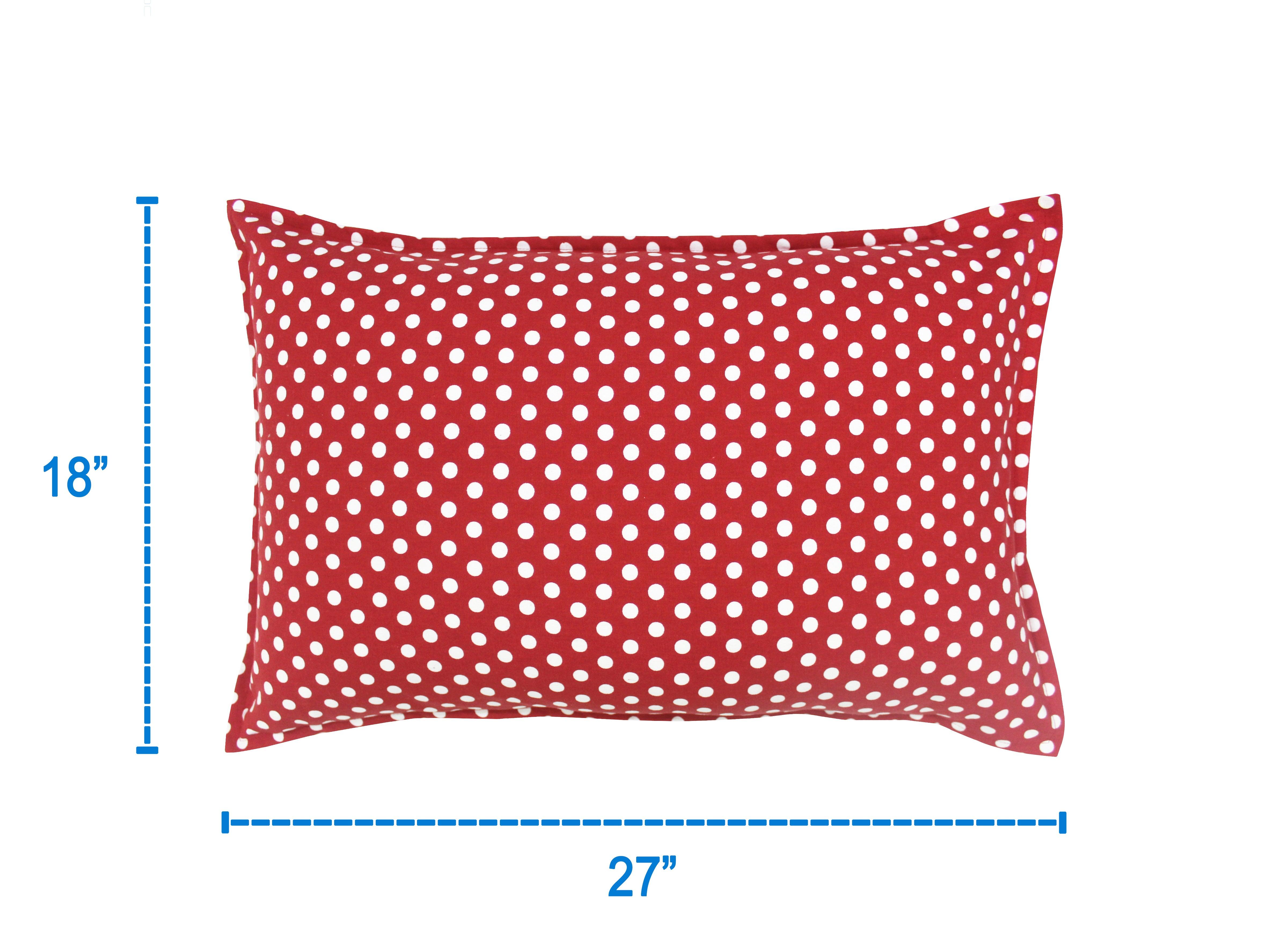 Cotton Polka Dot Red Pillow Covers Pack Of 2