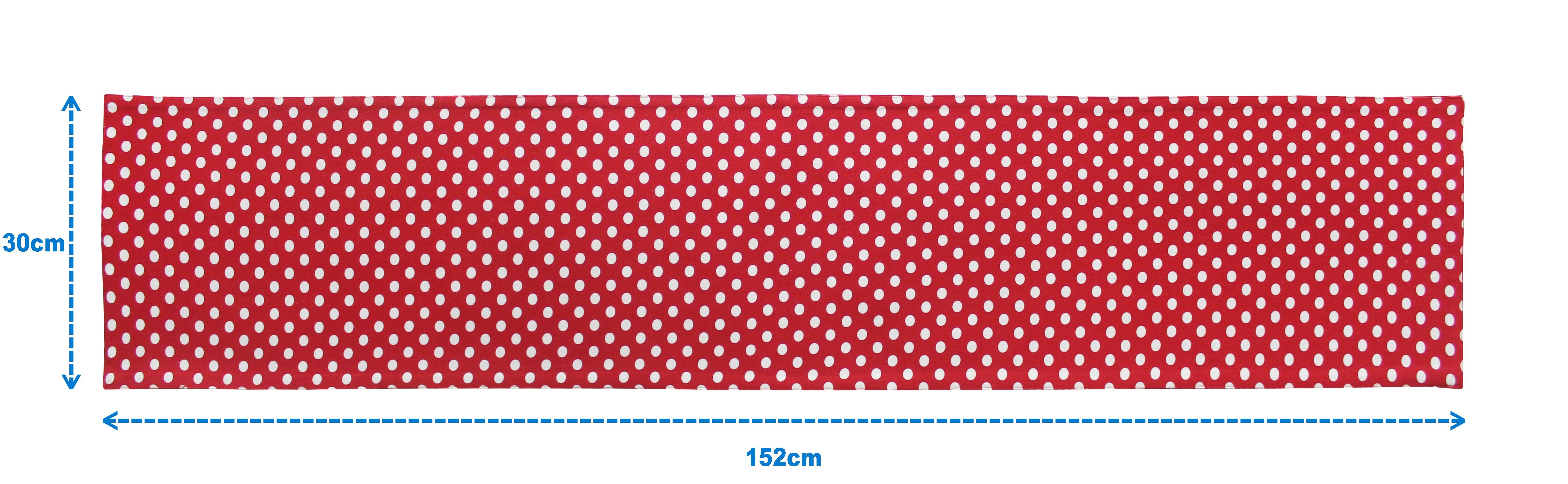Cotton Red Polka Dot Table Runner