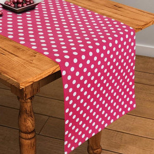 Cotton Pink Polka Dot 152cm Length Table Runner Pack Of 1 freeshipping - Airwill