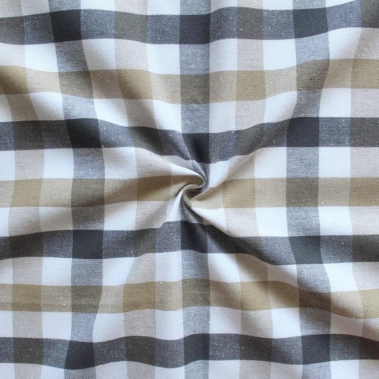 Cotton Lanfranki Grey Check 8 Seater Table Cloths