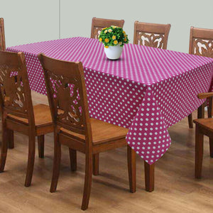 Cotton Pink Polka Dot 8 Seater Table Cloths Pack Of 1 freeshipping - Airwill