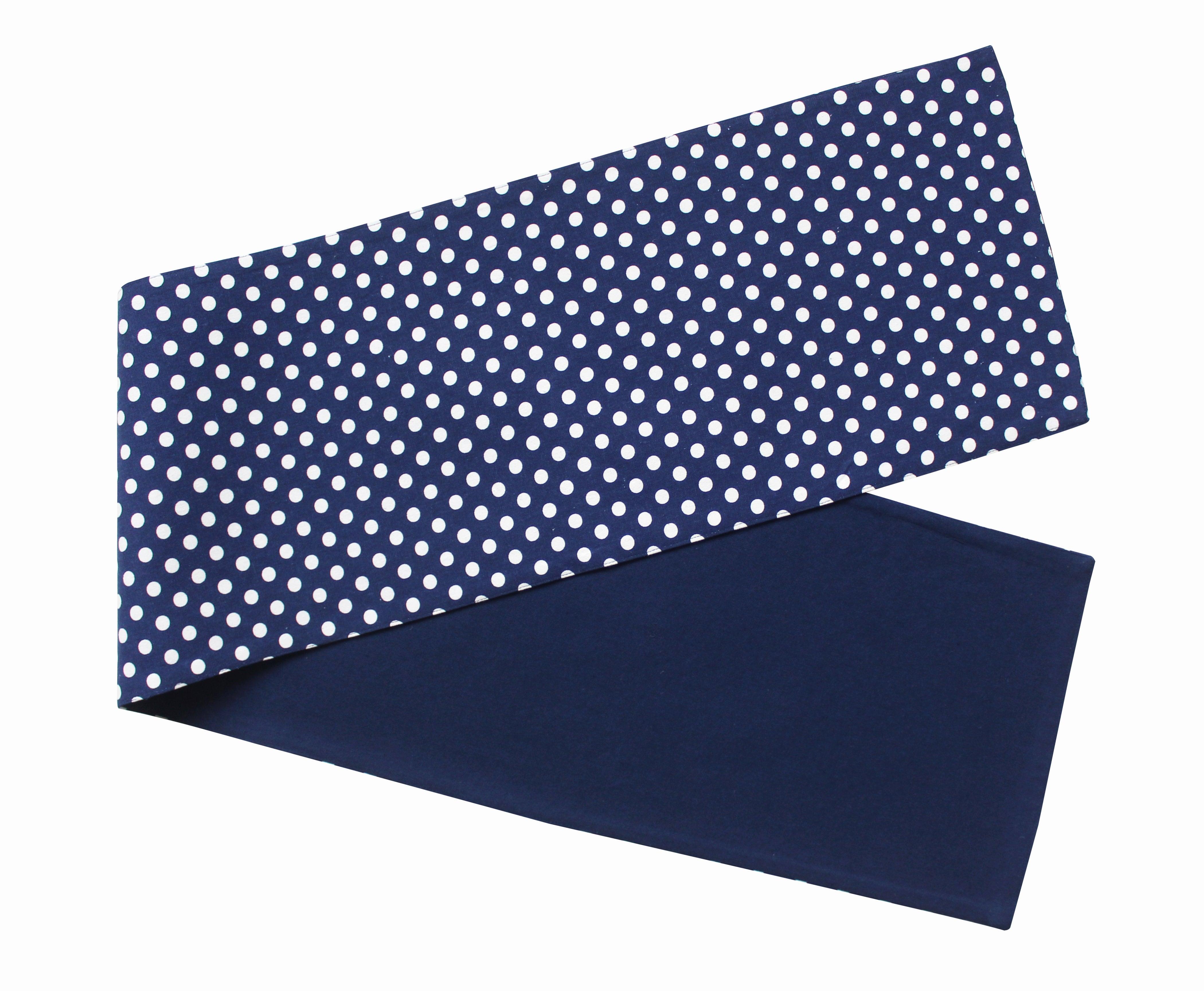 Cotton Blue Polka Dot Table Runner