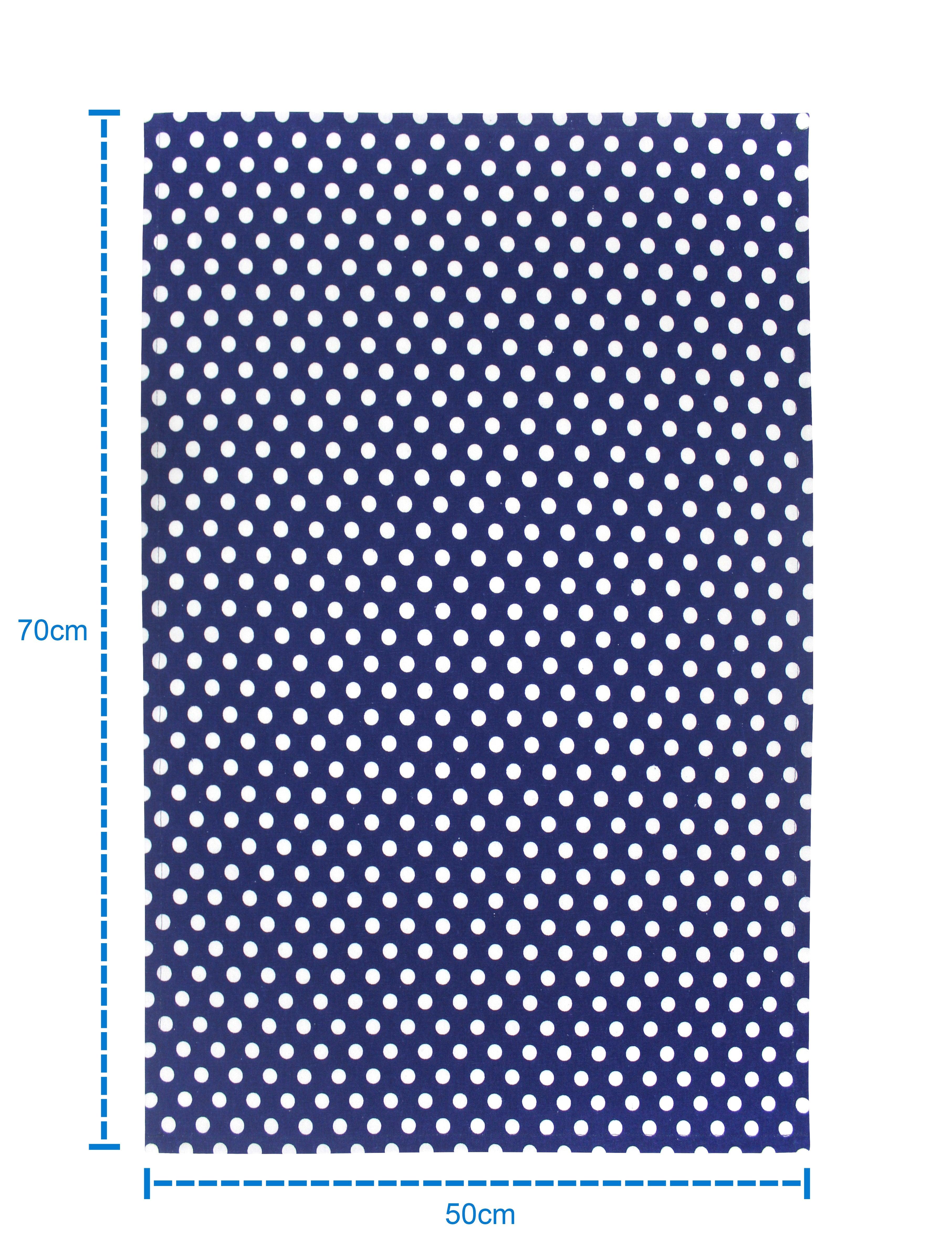 Cotton Blue Polka Dot Kitchen Towels Pack Of 4