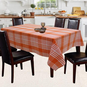 Cotton Track Dobby Orange 6 Seater Table Cloths Pack Of 1 freeshipping - Airwill