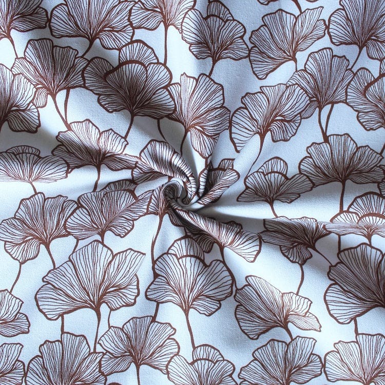 Cotton Single Leaf Brown 8 Seater Table Cloths