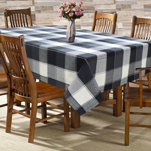 Cotton Dobby Black 6 Seater Table Cloths Pack Of 1 freeshipping - Airwill