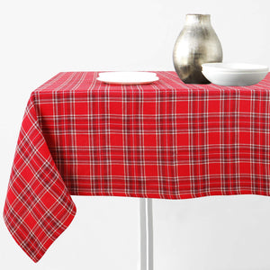Cotton Xmas Big Red Check  4 Seater Table Cloths Pack of 1 freeshipping - Airwill