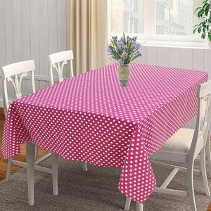Cotton Polka Dot Pink 4 Seater Table Cloths Pack Of 1 freeshipping - Airwill