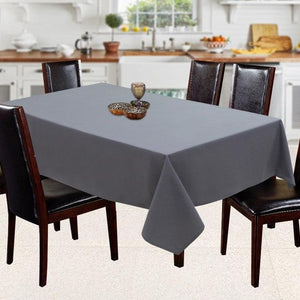 Cotton Solid Steel Grey 6 Seater Table Cloths Pack Of 1 freeshipping - Airwill