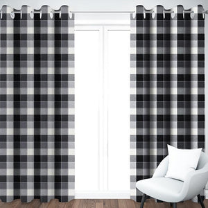 Cotton Dobby Black 9ft Long Door Curtains Pack Of 2 freeshipping - Airwill