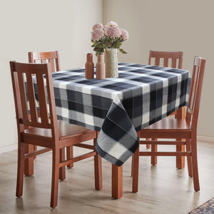 Cotton Dobby Black 4 Seater Table Cloths Pack Of 1 freeshipping - Airwill