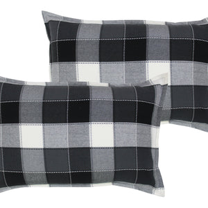 Cotton Dobby Black Pillow Covers Pack Of 2 freeshipping - Airwill