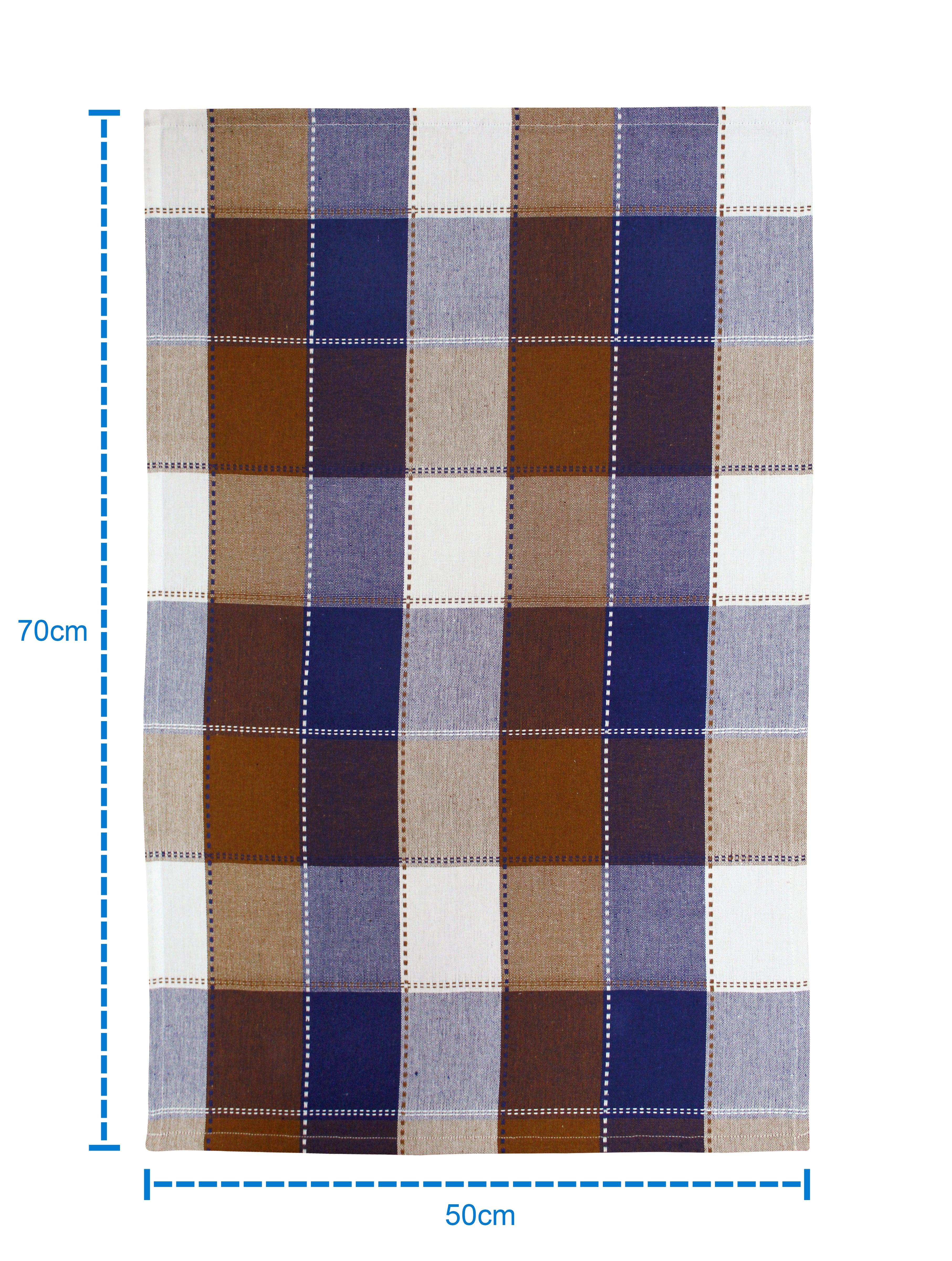 Cotton Dobby Red and Blue kitchen Towels Pack Of 4