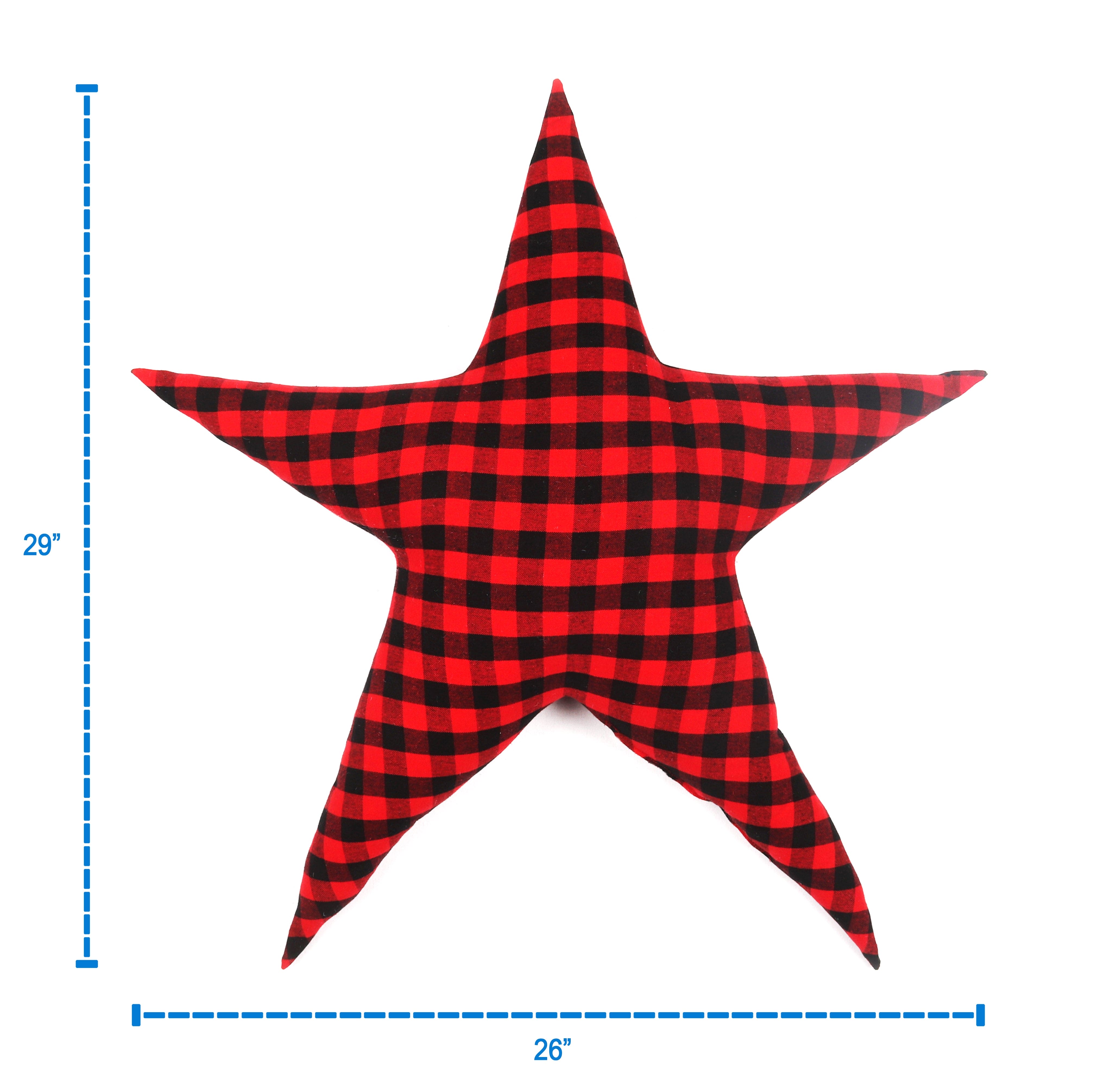 Cotton Christmas Small Checks Designed, Bell / Candy / Star / Tree Shaped Cushion with Recron Filled