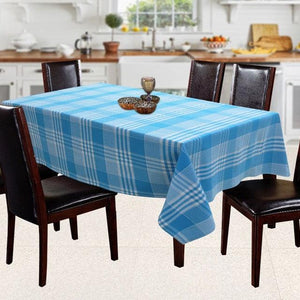 Cotton Track Dobby Blue 6 Seater Table Cloths Pack Of 1 freeshipping - Airwill