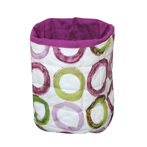Cotton Green and violet Circle Fruit Basket Pack Of 1 freeshipping - Airwill