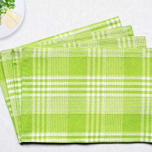Cotton Track Dobby Green Table Placemats Pack Of 4 freeshipping - Airwill
