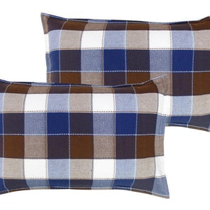 Cotton Dobby Blue Pillow Covers Pack Of 2 freeshipping - Airwill