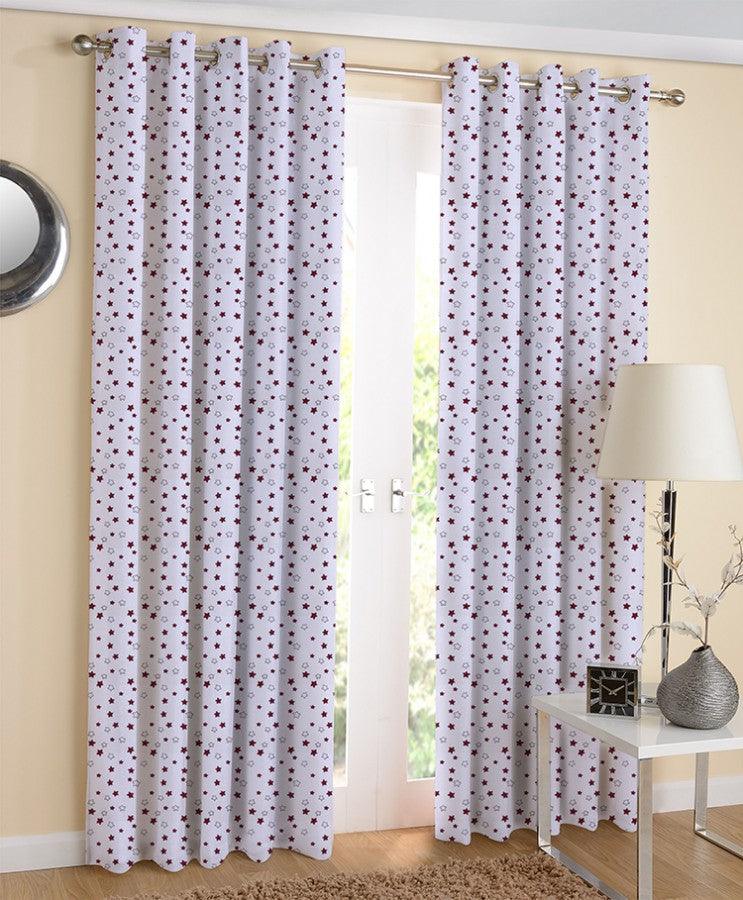 Cotton Ricco Star 7ft Door Curtains Pack Of 2