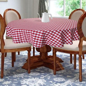 Cotton Gingham Check Red 4 Seater Table Cloths Pack Of 1 freeshipping - Airwill