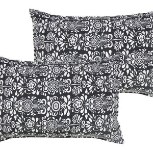 Cotton Grey Damask Pillow Covers Pack Of 2 freeshipping - Airwill