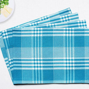 Cotton Track Dobby Blue Table Placemats Pack Of 4 freeshipping - Airwill