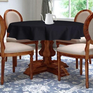 Cotton Solid Black 4 Seater Table Cloths Pack Of 1 freeshipping - Airwill