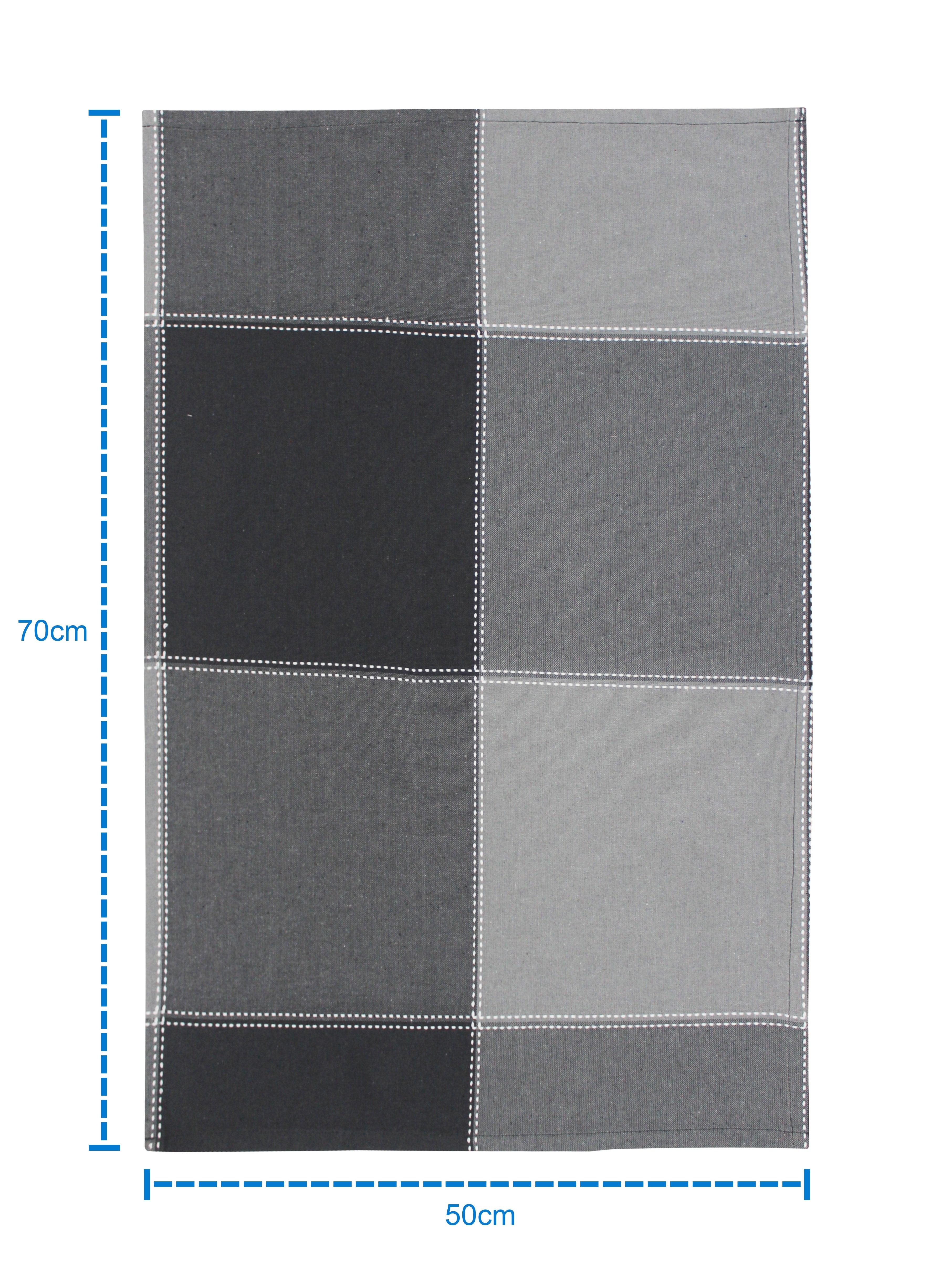 Cotton 4 Way Dobby Grey Kitchen Towels Pack Of 4