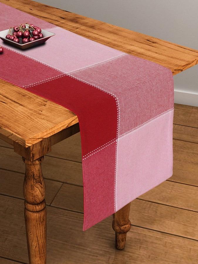 Cotton 4 Way Dobby Red Table Runner