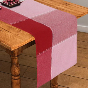 Cotton 4 Way Dobby Red 152cm Length Table Runner Pack Of 1 freeshipping - Airwill